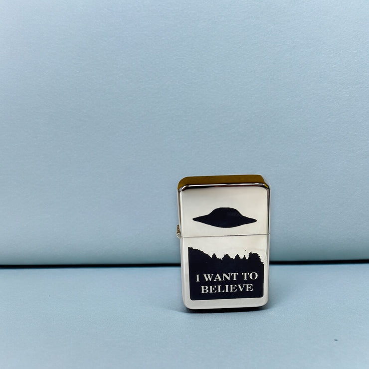 Lighter - I Want to Believe High Polish Chrome
