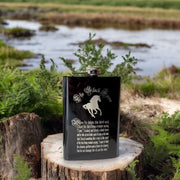 8oz BLACK The Black Horse Four Horsemen of the Apocalypse Flask