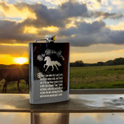 8oz BLACK The White Horse Four Horsemen of the Apocalypse Flask