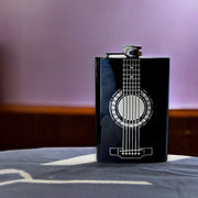 8oz BLACK Acoustic Guitar Flask
