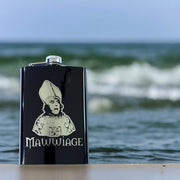 8oz BLACK Mawwiage Flask