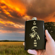 8oz Say What One More Time BLACK Flask