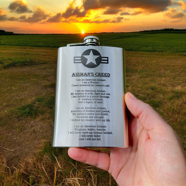 8oz Airmans Creed Flask