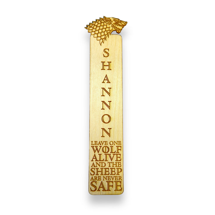 Bookmark - PERSONALIZED Leave One Wolf Alive