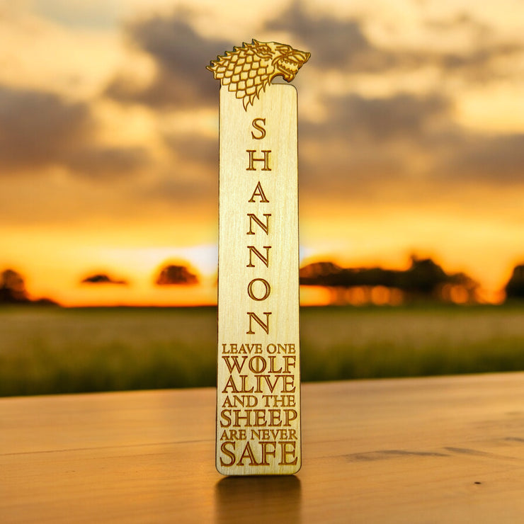 Bookmark - PERSONALIZED Leave One Wolf Alive