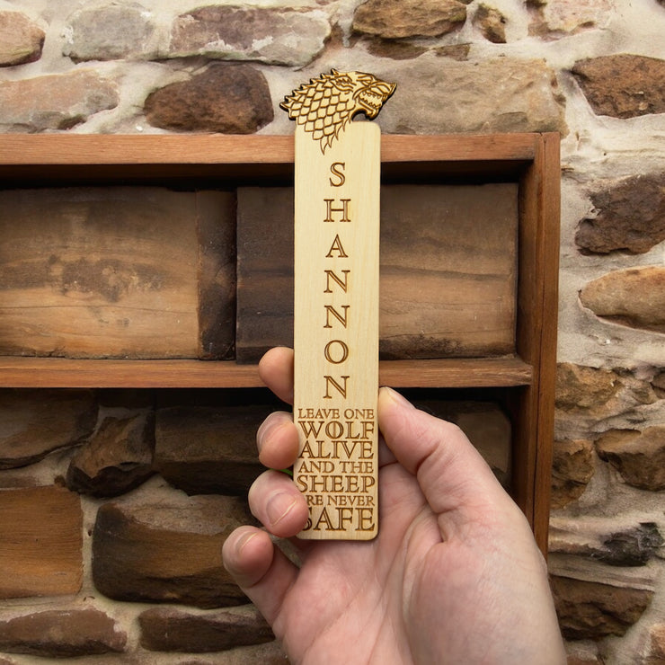 Bookmark - PERSONALIZED Leave One Wolf Alive