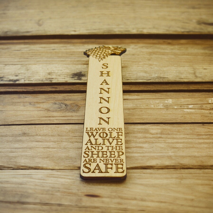 Bookmark - PERSONALIZED Leave One Wolf Alive