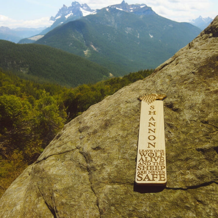 Bookmark - PERSONALIZED Leave One Wolf Alive