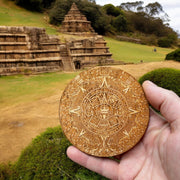 Aztec Mayan Calendar Wood Coaster/Disc qty 1