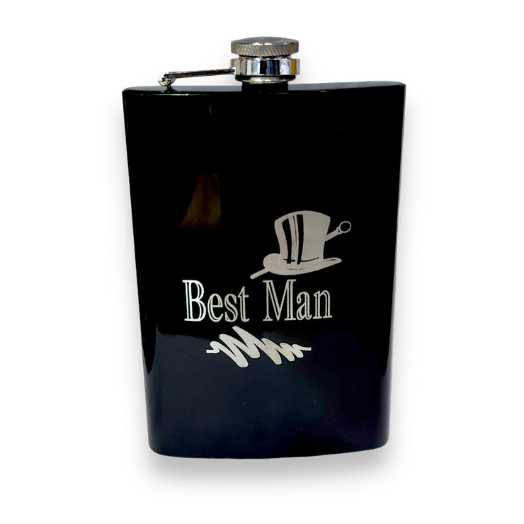 Wedding Party Gifts BEST MAN GROOMSMAN (Flasks and Lighters)
