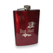 Wedding Party Gifts BEST MAN GROOMSMAN (Flasks and Lighters)