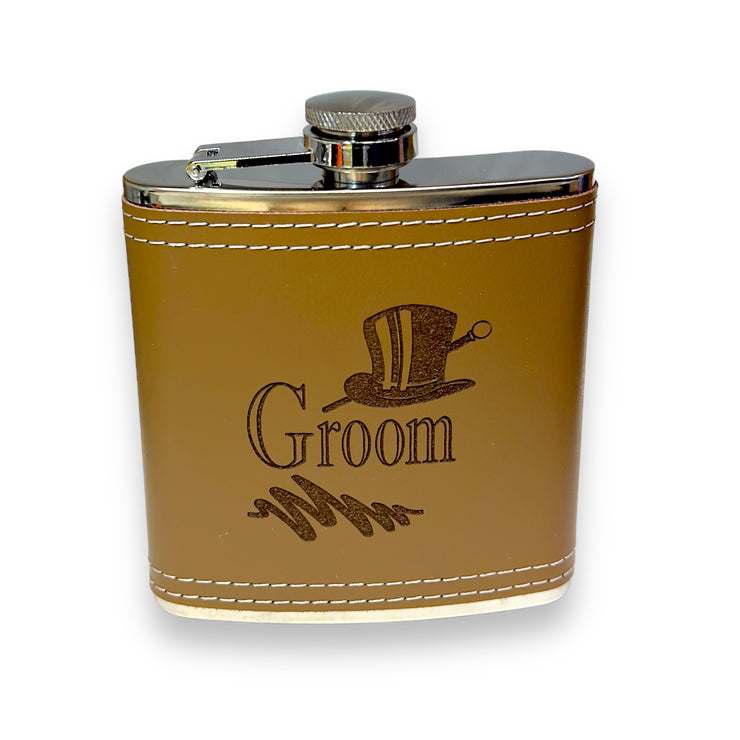 Wedding Party Gifts BEST MAN GROOMSMAN (Flasks and Lighters)