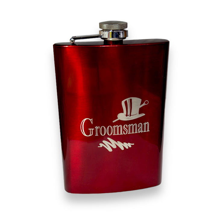 Wedding Party Gifts BEST MAN GROOMSMAN (Flasks and Lighters)