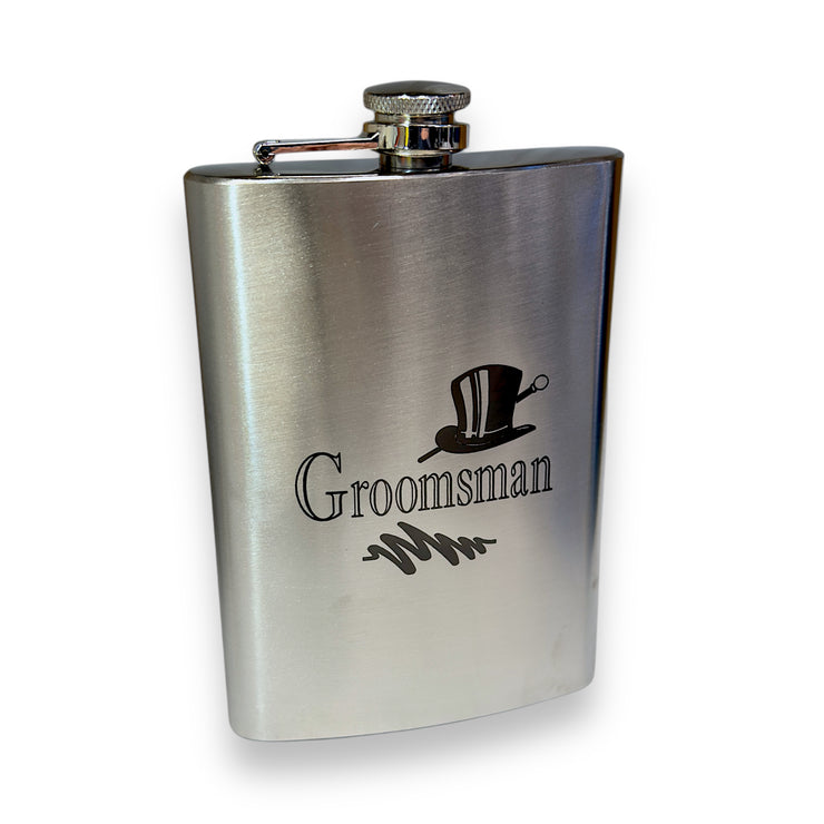 Wedding Party Gifts BEST MAN GROOMSMAN (Flasks and Lighters)