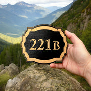221b - Black Door Sign 5x6