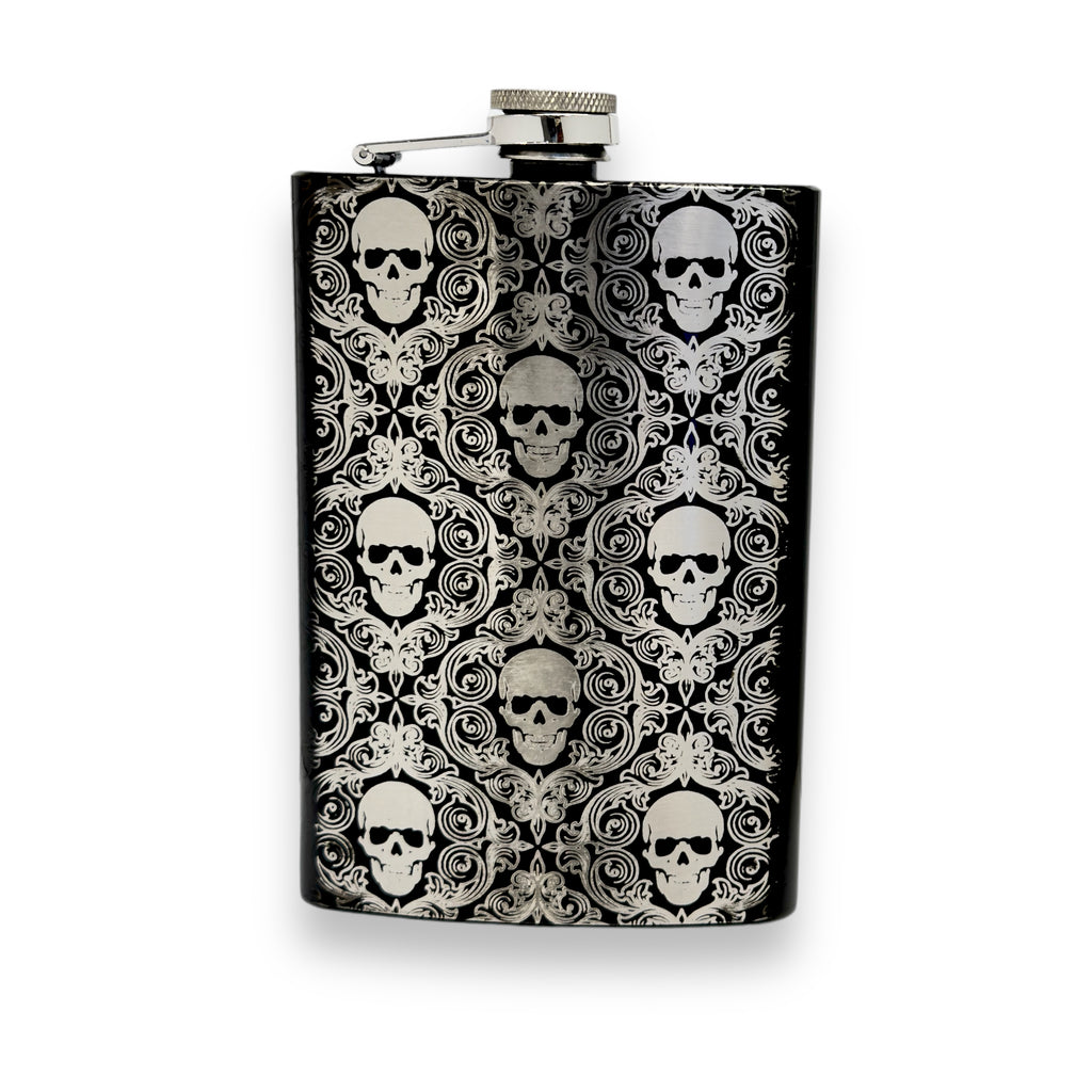 (約50%OFF)LGB スカル柄 スケルトン タンクトップ 8oz BLACK Gothic Baroque Flask – HipFlaskPlus