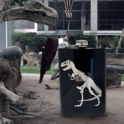 8oz T-Rex Black Flask Trex