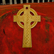 Ornament - Celtic Cross - Raw Wood 2x4in