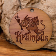 Krampus - Raw Cedar Ornament 3x3in