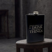 8oz BLACK That's What I Do Flask