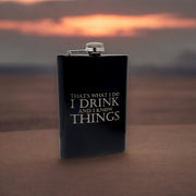 8oz BLACK That's What I Do Flask