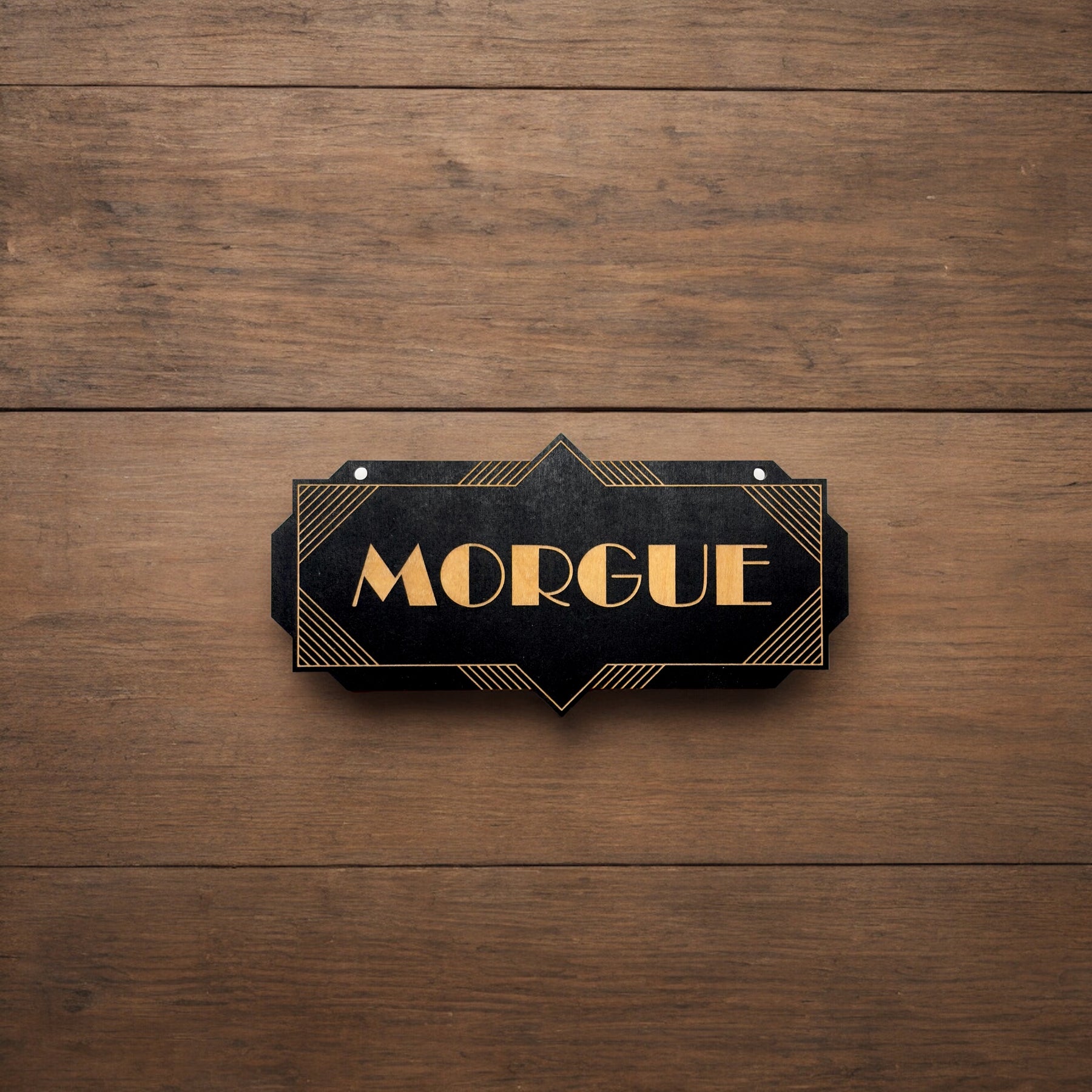Morgue - Black - CUSTOM - Halloween Door Sign – HipFlaskPlus