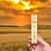 Bookmark - PERSONALIZED MeerKat - Birch wood