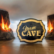 Mom Cave - Black Door Sign