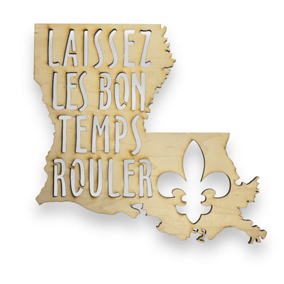Laissez les Bon Temps Rouler - Maple Sign 14x13in