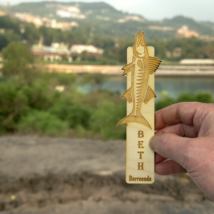 Bookmark - PERSONALIZED Barracuda - Birch wood