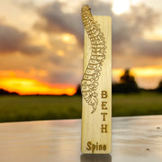 Bookmark - PERSONALIZED Spine Anatomy - Birch wood