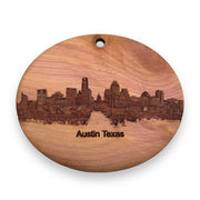 Austin TX Skyline - Cedar Ornament
