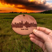 Austin TX Skyline - Cedar Ornament