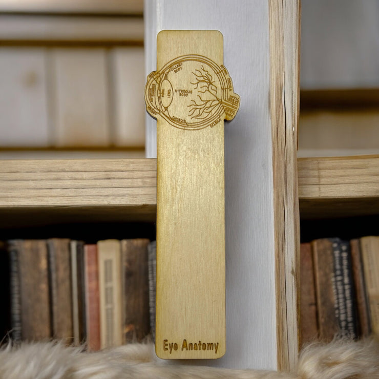 Bookmark - Eye Anatomy - Birch wood
