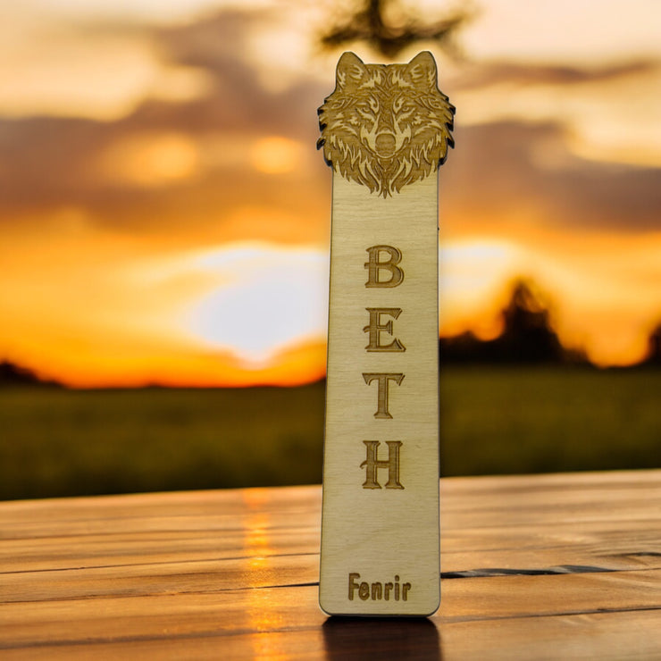 Bookmark - PERSONALIZED Fenrir - Birch wood