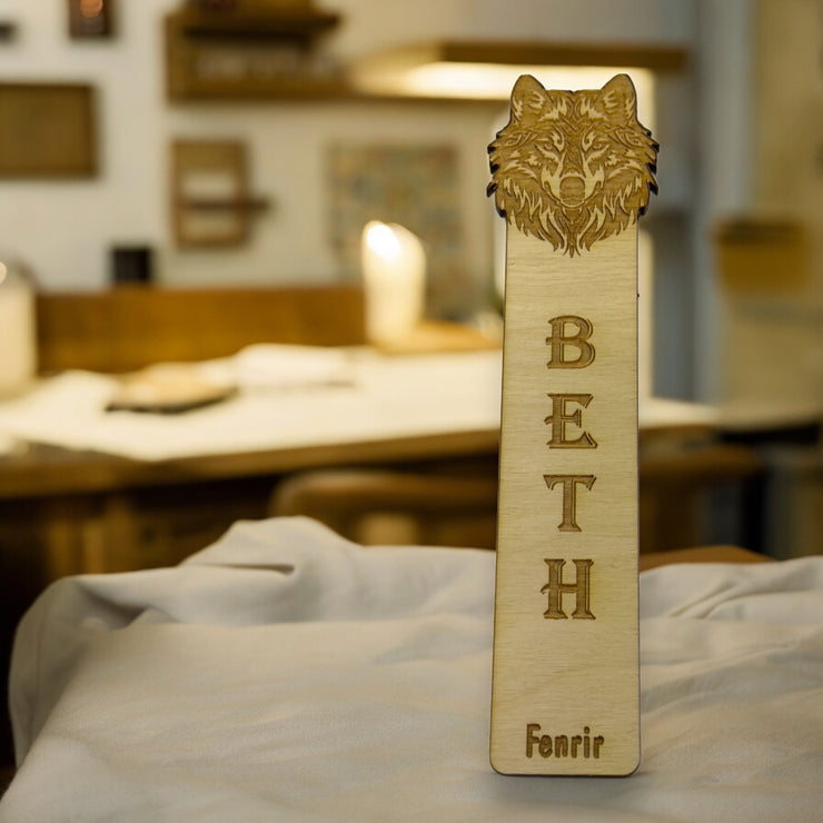 Bookmark - PERSONALIZED Fenrir - Birch wood