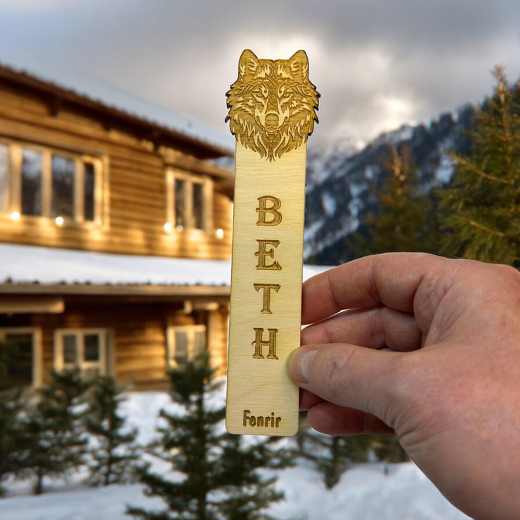 Bookmark - PERSONALIZED Fenrir - Birch wood