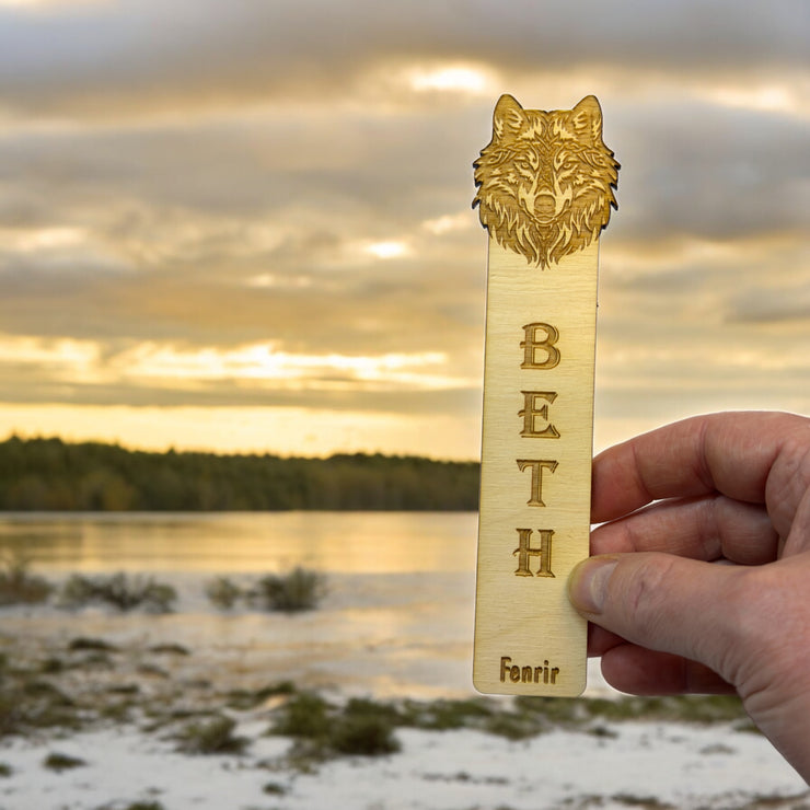 Bookmark - PERSONALIZED Fenrir - Birch wood