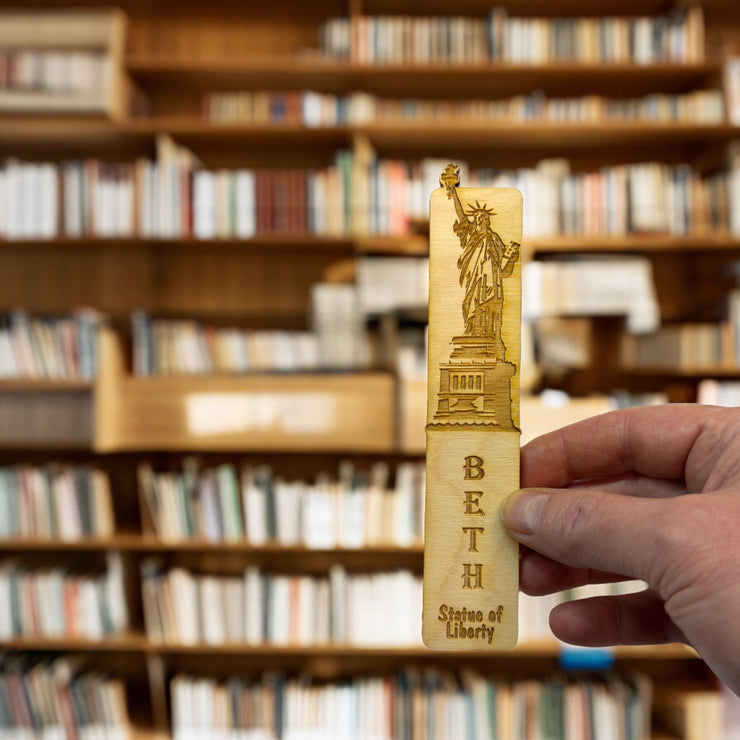Bookmark - PERSONALIZED Statue Of Liberty - Birch wood