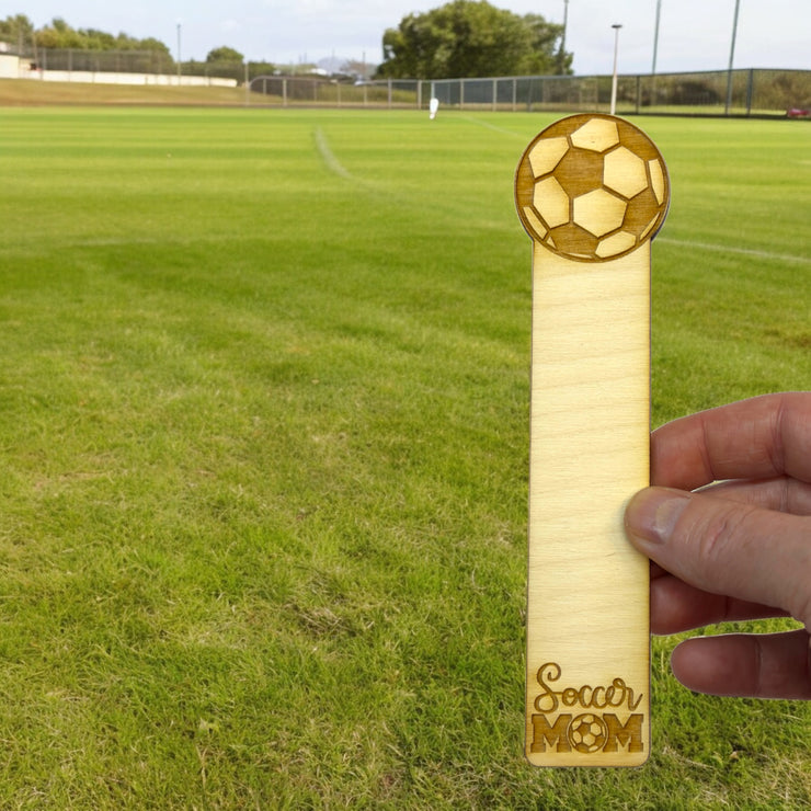Bookmark - Soccer Mom - Birch wood