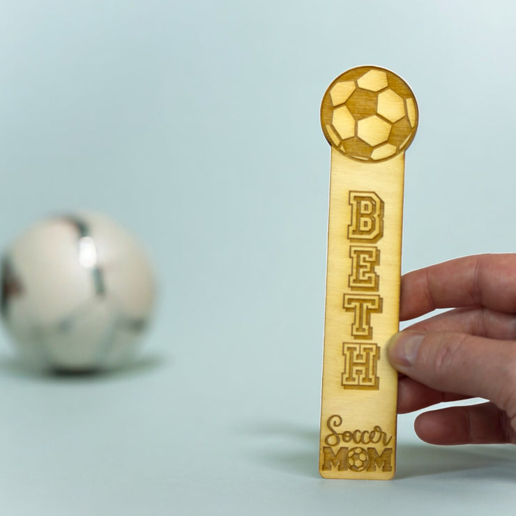 Bookmark - PERSONALIZED Soccer Mom - Birch wood