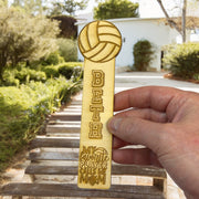 Bookmark - PERSONALIZED Volleyball My favorite player calls me mom - wood