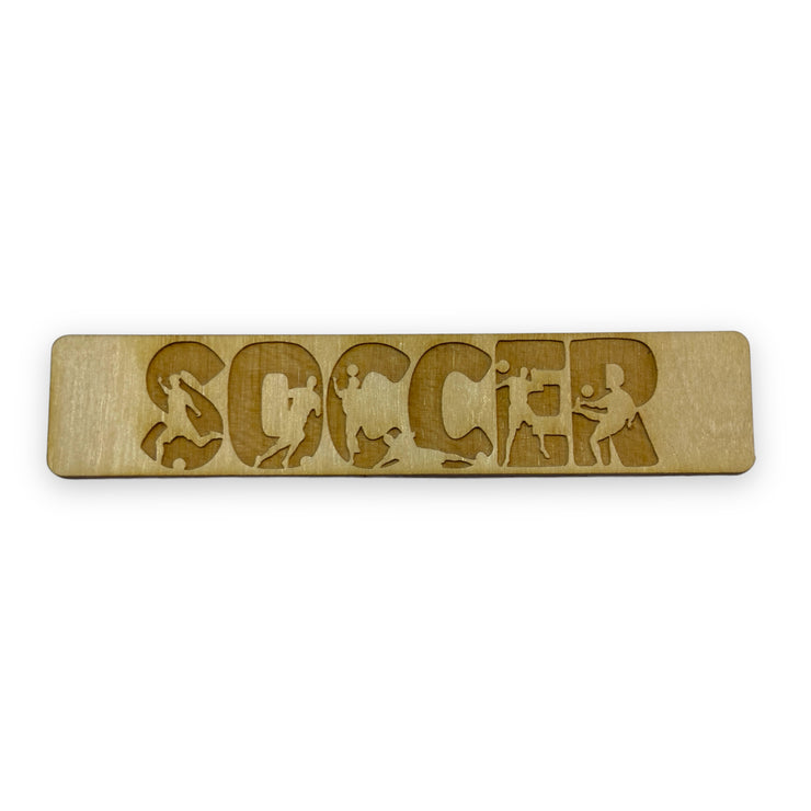 Bookmark - Soccer - Birch wood
