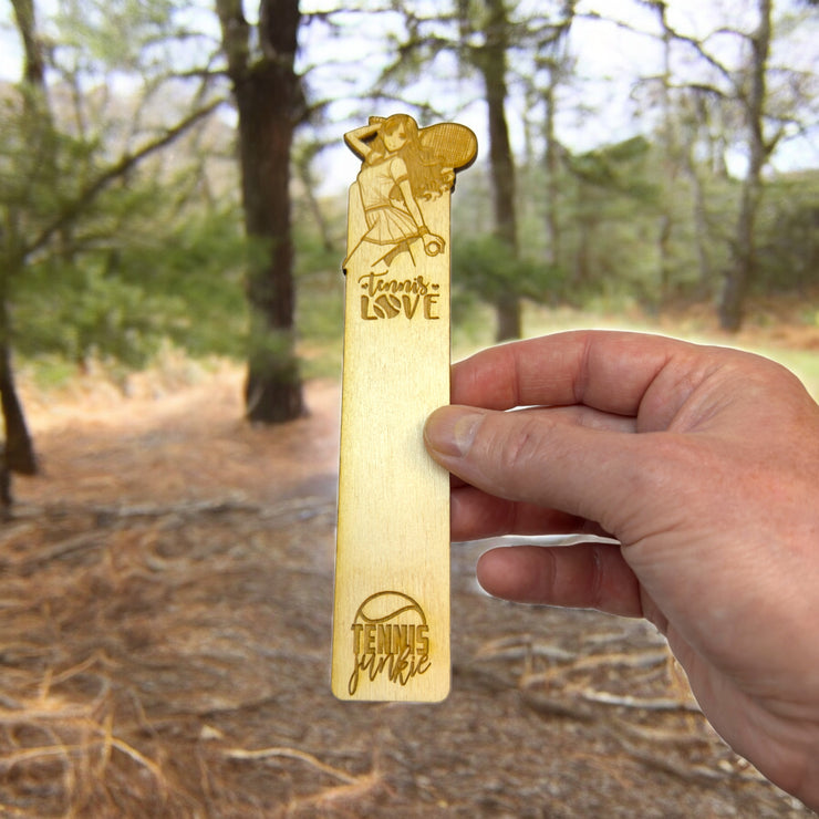 Bookmark - Tennis Love - Birch wood