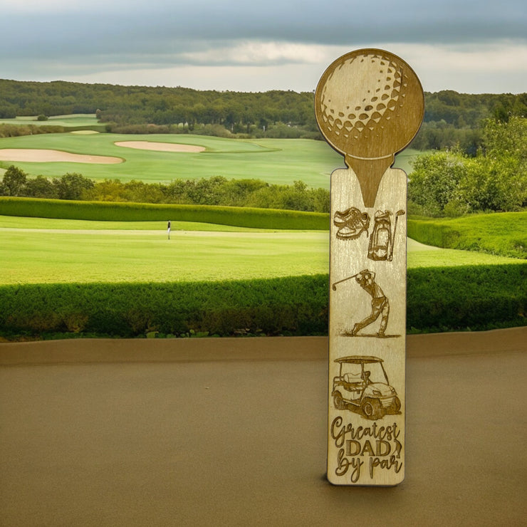 Bookmark - Greatest Dad By Par - Birch wood