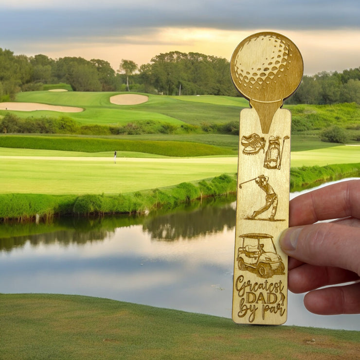 Bookmark - Greatest Dad By Par - Birch wood