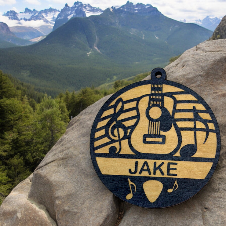 Ornament - Black - PERSONALIZED Acoustic Guitar