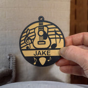 Ornament - Black - PERSONALIZED Acoustic Guitar