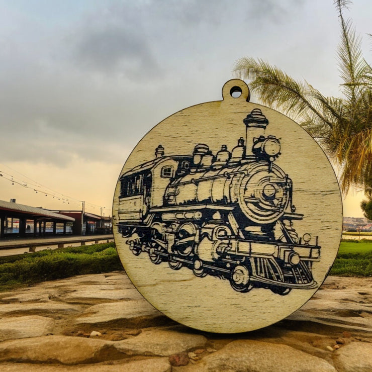 Ornament - Black - Steampunk Train