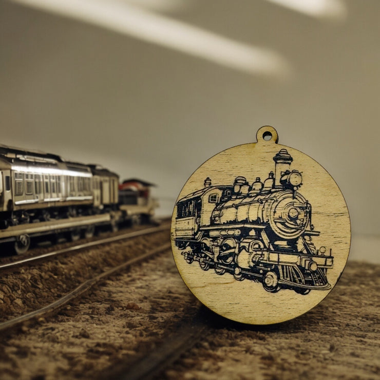 Ornament - Black - Steampunk Train